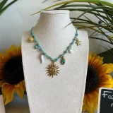Collier corde bleu-3