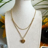 Collier double coeur FM-3
